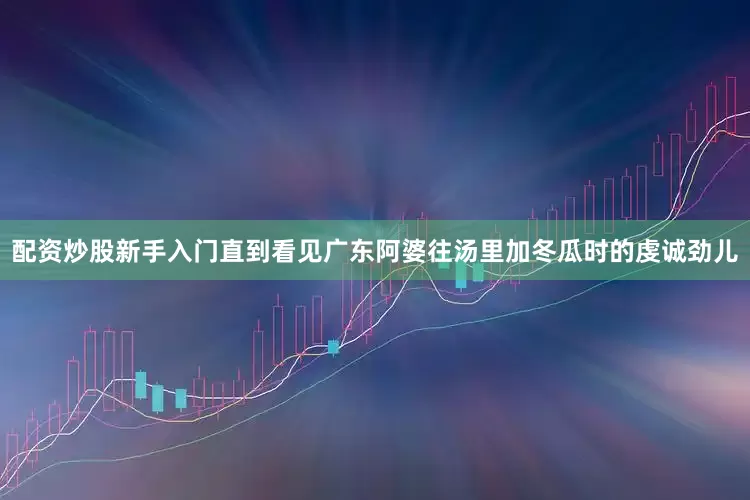 配资炒股新手入门直到看见广东阿婆往汤里加冬瓜时的虔诚劲儿